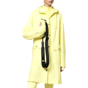 Rains Yellow Curve W Trench XL Jacket Minimalist Scandinavian Workwear Utility